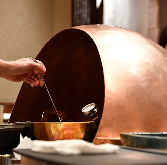 熱伝導が優れた純銅の天麩羅鍋